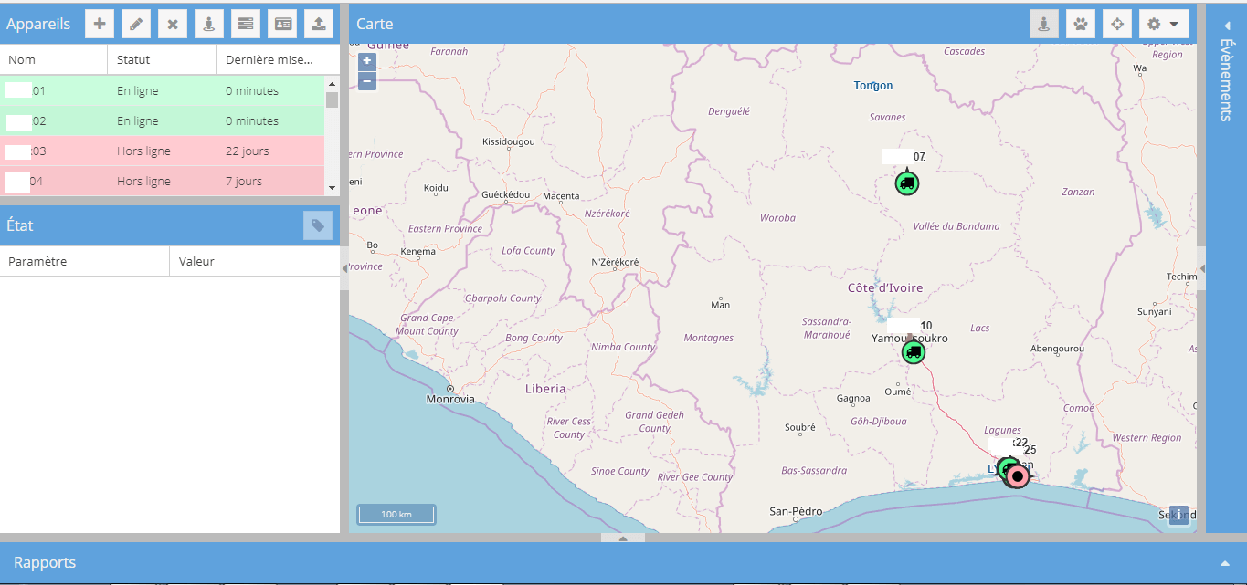 Panneau d'accueil geolocalisation