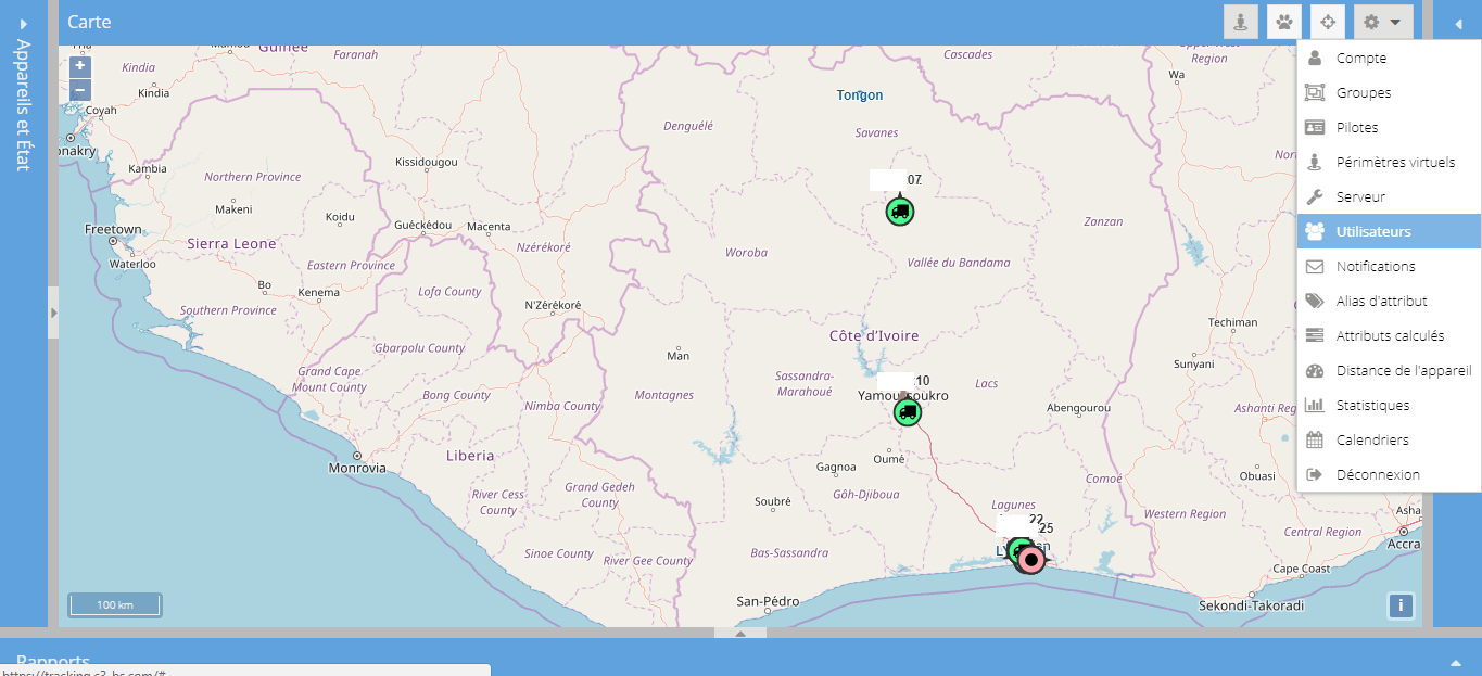 Tracking des vehicules